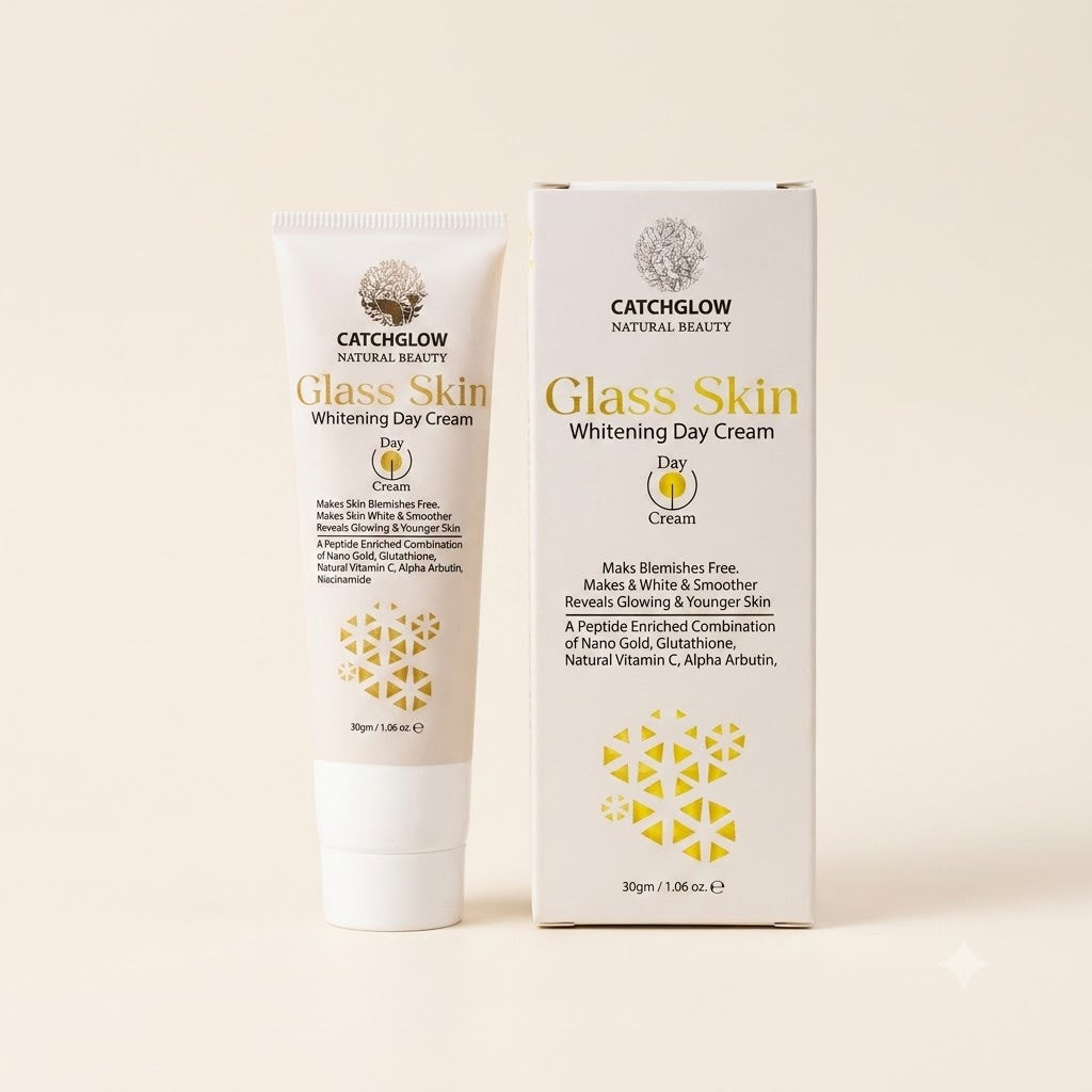 Catchglow Natural Beauty Glass Skin Whitening Day Cream 30g – Brightening & Hydrating Face Cream