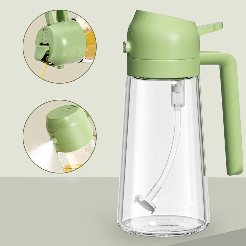 2-in-1 Oil Sprayer Bottle for Kitchen – Oil Spray & Pour Dispenser for Cooking, Air Frying, BBQ & Salads
