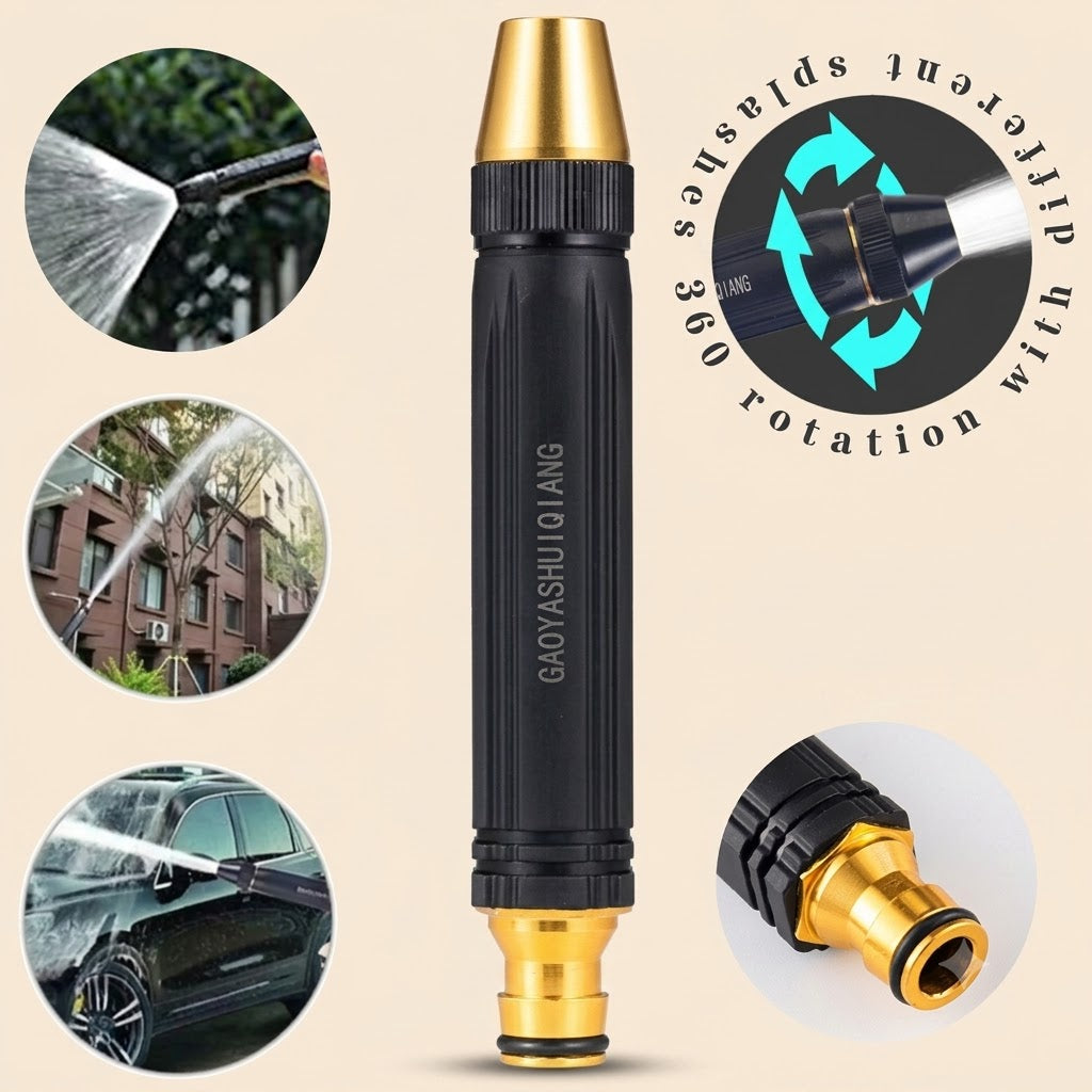 High Pressure Hose Nozzle Spray Gun | Adjustable Water Jet Nozzle with Water Stop Switch for Car Wash & Garden