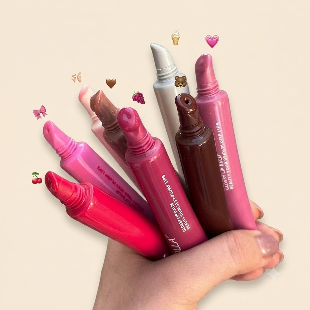 Rhode Peptide Lip Tint Pack of 8 Shades – Hydrating Glossy Lip Balm Set