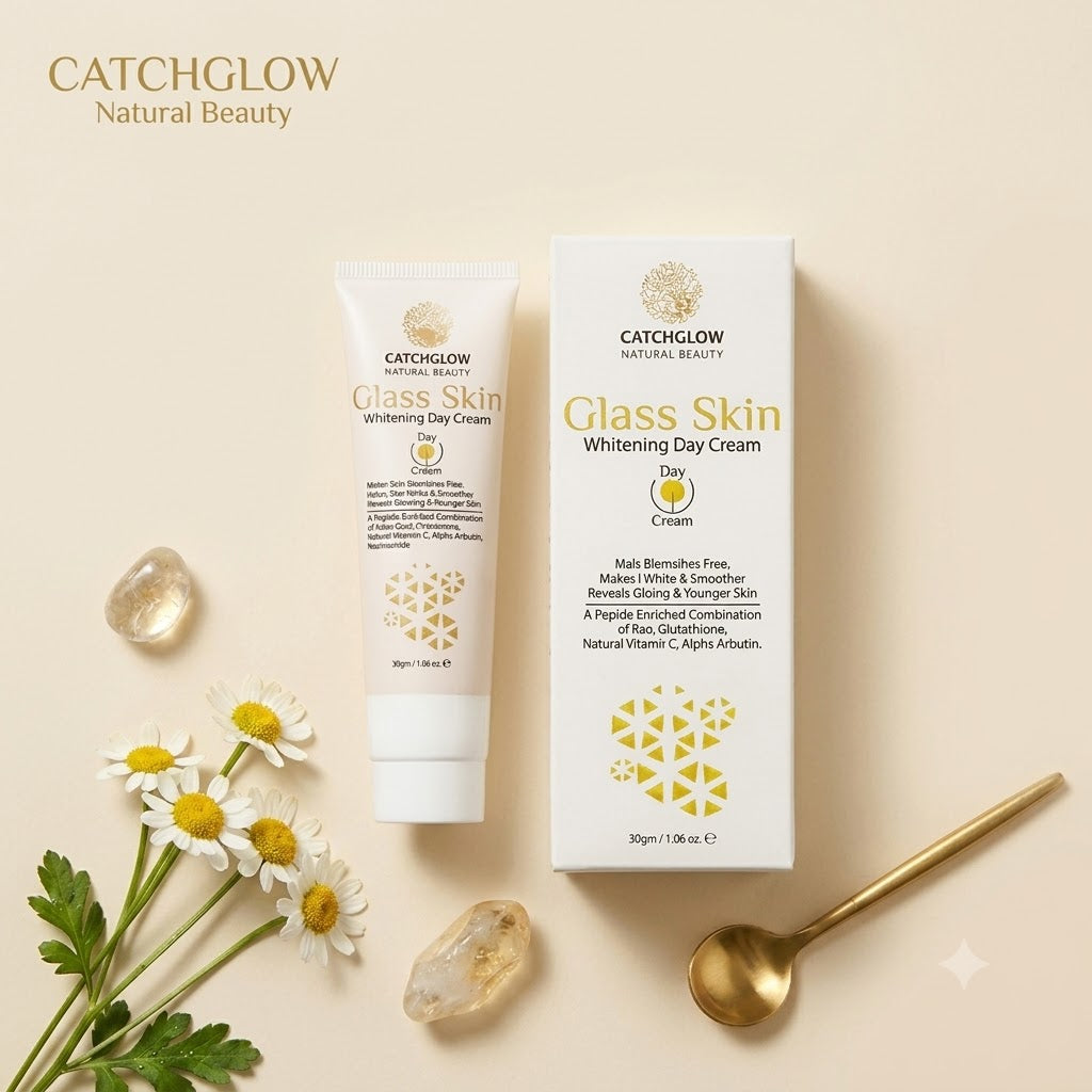 Catchglow Natural Beauty Glass Skin Whitening Day Cream 30g – Brightening & Hydrating Face Cream