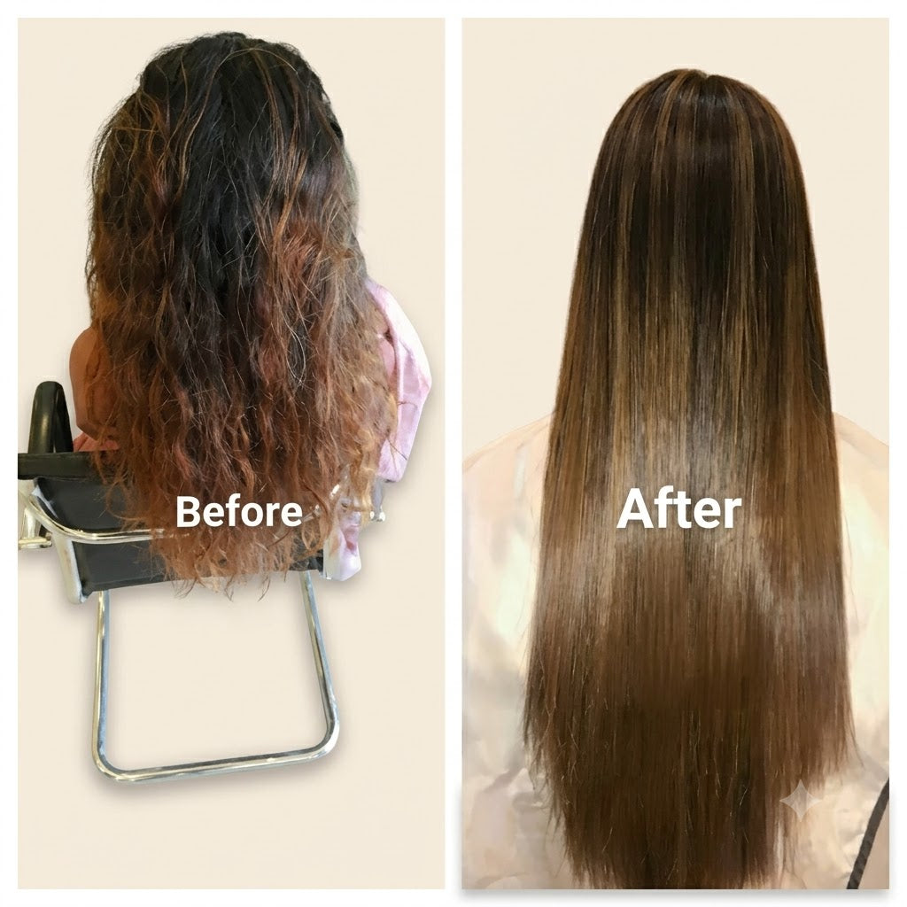 909B Hair Straightening Brush – Electric 2-in-1 Hair Straightener & Curler Heating Styling Comb