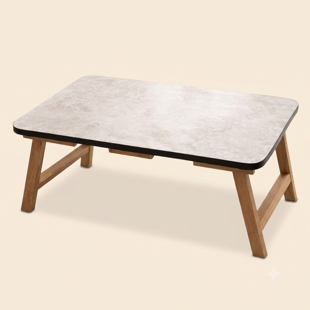 Multi-Purpose Wooden Folding Table – Portable Laptop Desk for Study, Reading & Bed Use