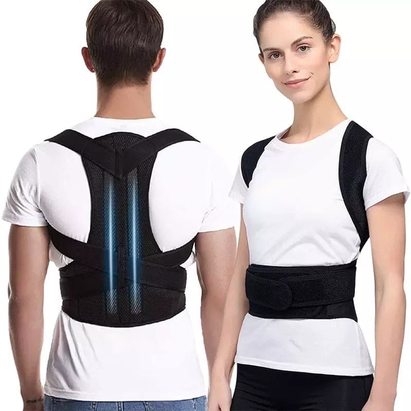 Adjustable Magnetic Posture Corrector Back Brace – Upper Back & Shoulder Support Belt for Men & Women