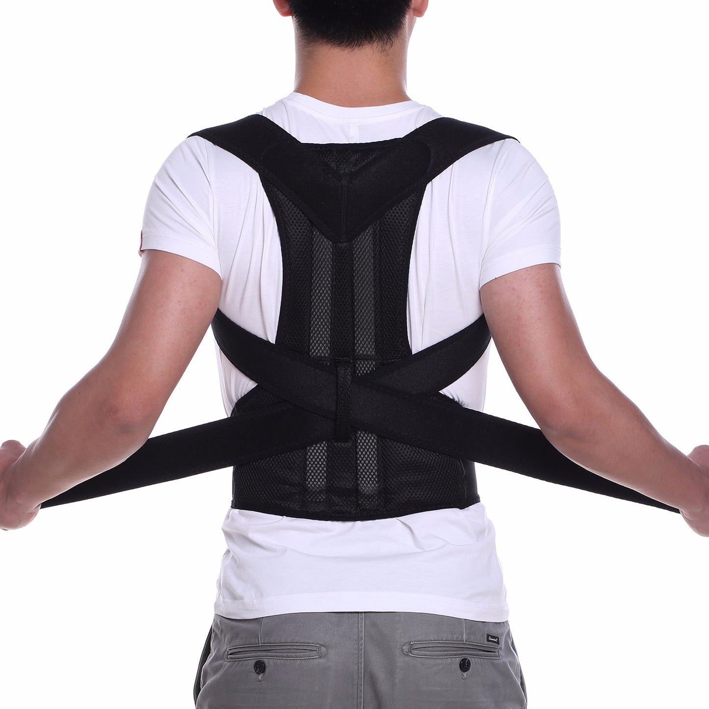 Adjustable Magnetic Posture Corrector Back Brace – Upper Back & Shoulder Support Belt for Men & Women