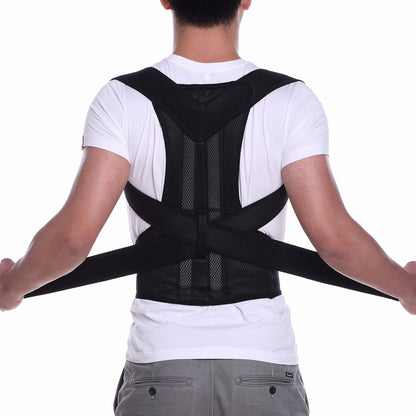 Adjustable Magnetic Posture Corrector Back Brace – Upper Back & Shoulder Support Belt for Men & Women