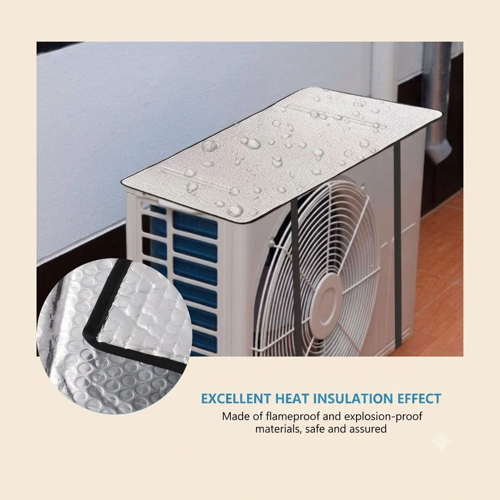 Air Conditioner Outdoor Unit Cover | Waterproof Heat Insulation AC Cover for 1 & 1.5 Ton Split AC (Random Design)