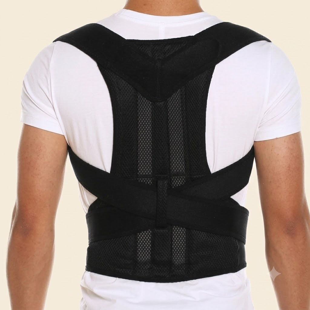 Adjustable Magnetic Posture Corrector Back Brace – Upper Back & Shoulder Support Belt for Men & Women