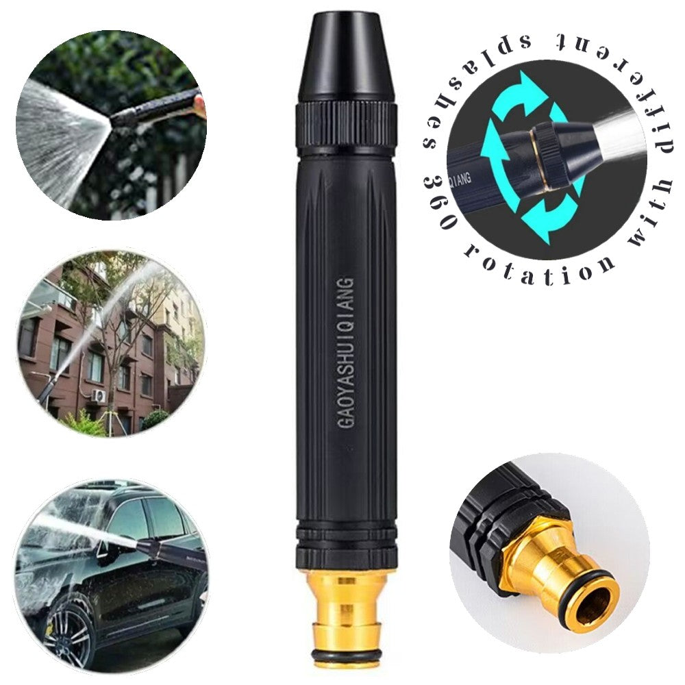 High Pressure Hose Nozzle Spray Gun | Adjustable Water Jet Nozzle with Water Stop Switch for Car Wash & Garden