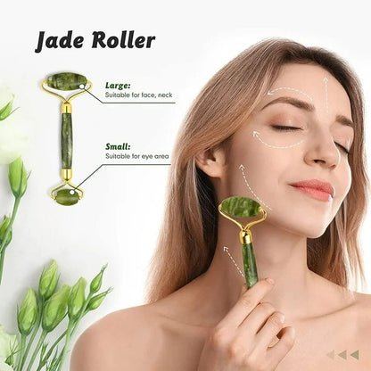 3-in-1 Facial Skincare Combo Deal – Jade Roller, Ice Roller & Derma Roller Kit for Glowing Skin