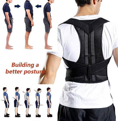 Adjustable Magnetic Posture Corrector Back Brace – Upper Back & Shoulder Support Belt for Men & Women