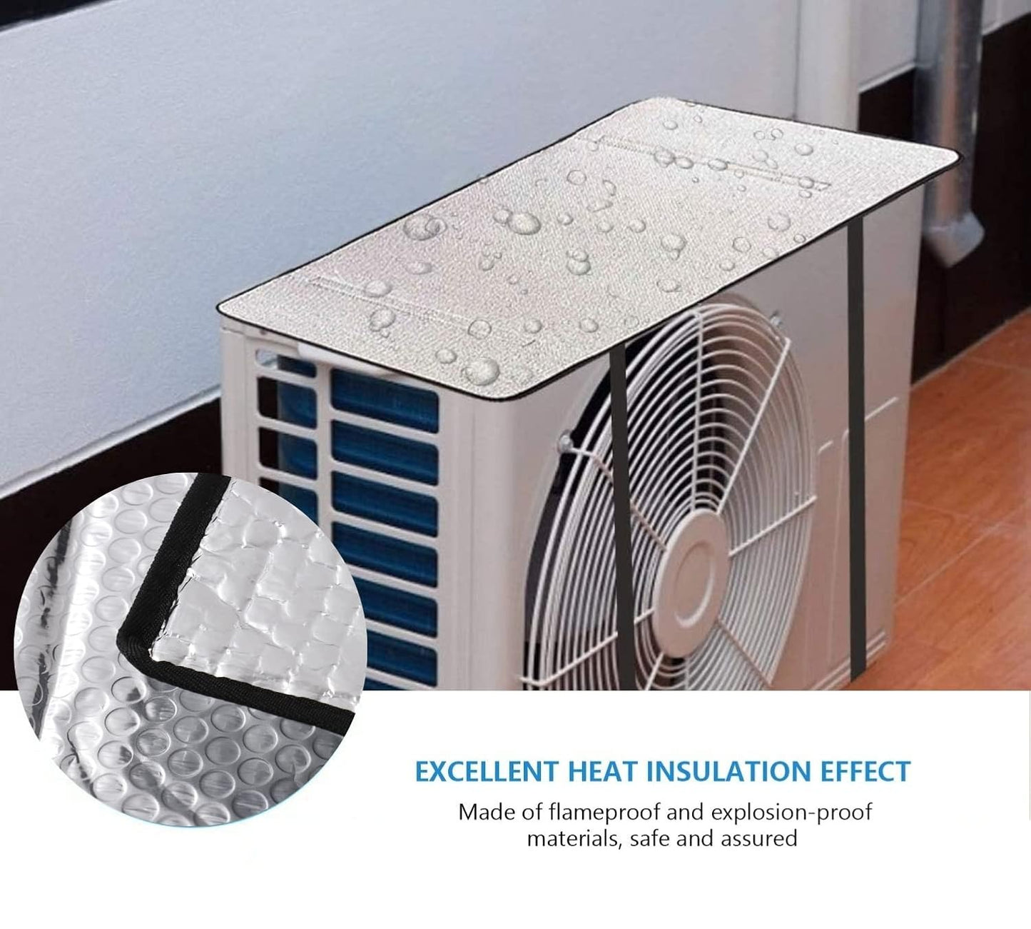 Air Conditioner Outdoor Unit Cover | Waterproof Heat Insulation AC Cover for 1 & 1.5 Ton Split AC (Random Design)