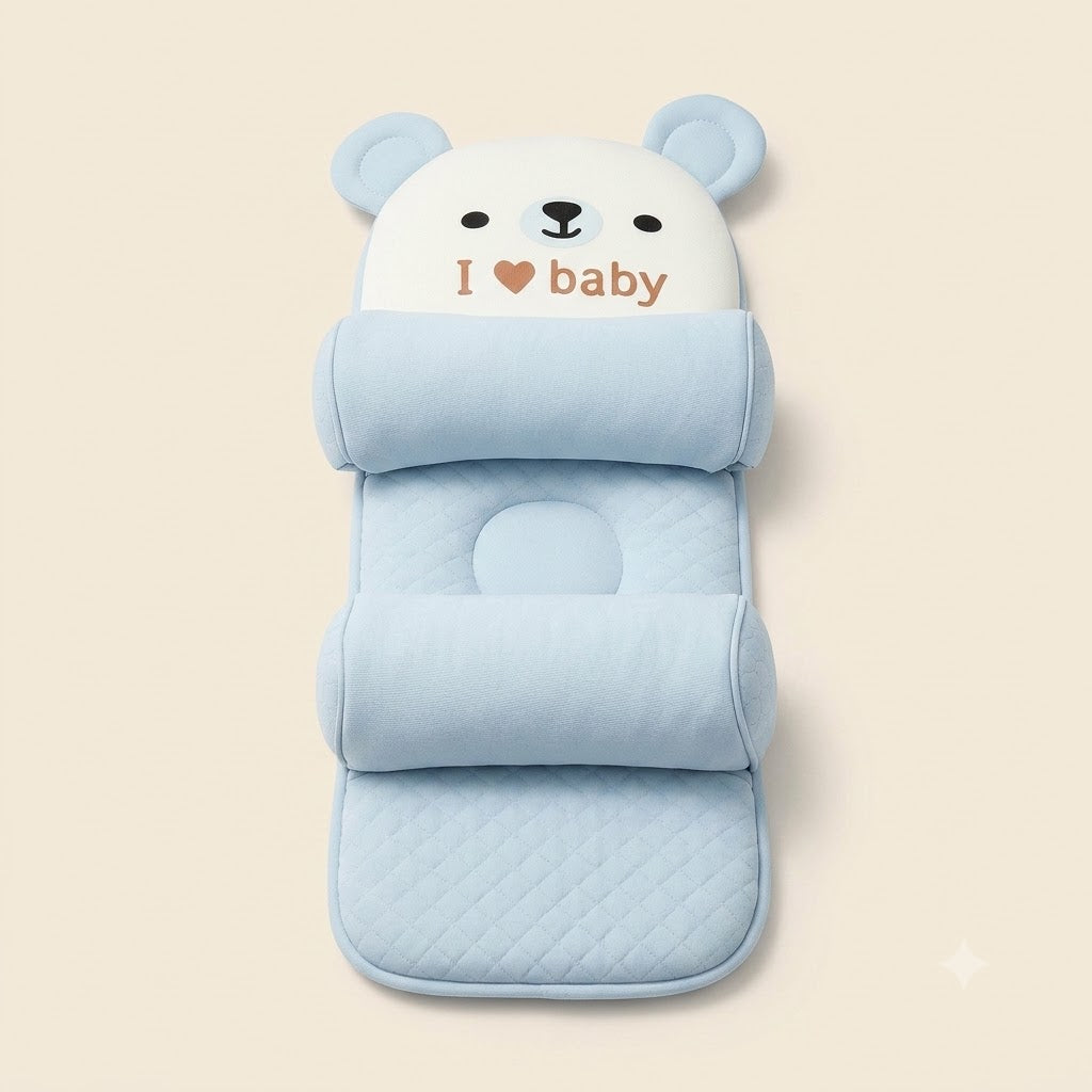 Adjustable Newborn Baby Head Shaping Pillow | Soft Infant Flat Head Prevention Pillow | Baby Sleeping Support Cushion (Random Color & Design)