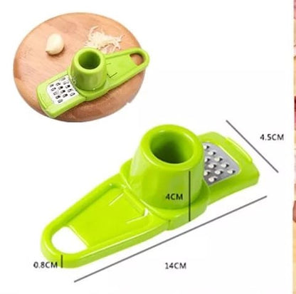 Pack of 2 Combo Deal – Garlic Press Tool + Mini Chopper Manual Food Grinder & Vegetable Crusher Kitchen Gadget