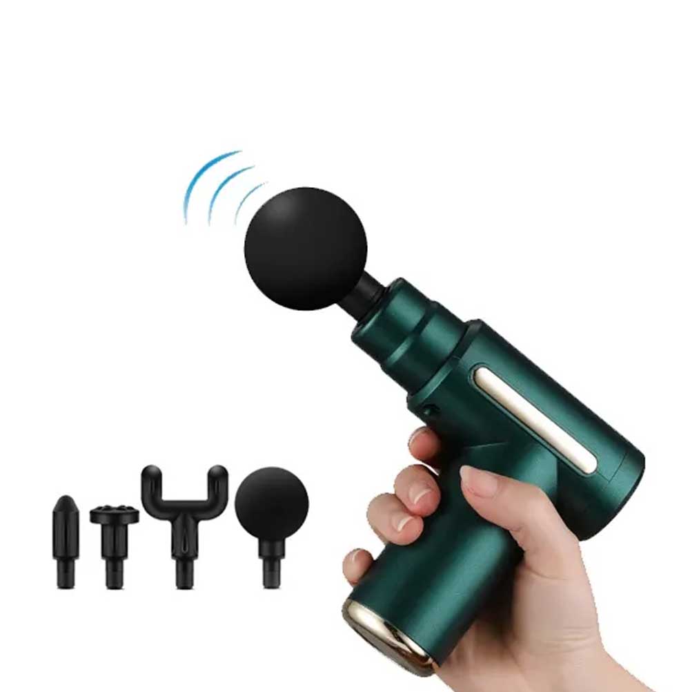 4-in-1 Massage Gun | Deep Tissue Percussion Massager with 4 Attachments | Handheld Electric Muscle Therapy Device
