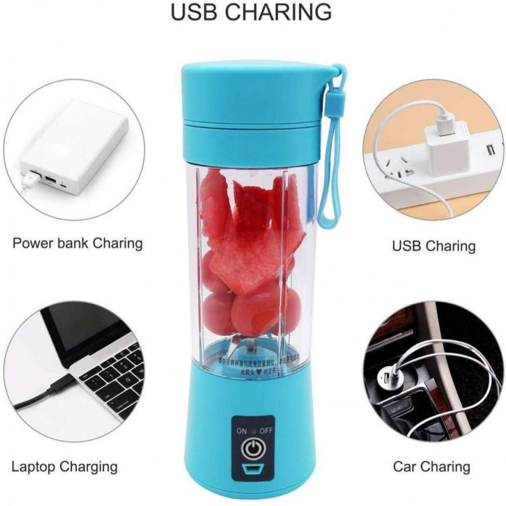 Portable USB Rechargeable Juicer Blender Bottle – Mini Fruit & Vegetable Smoothie Maker (Random Color)