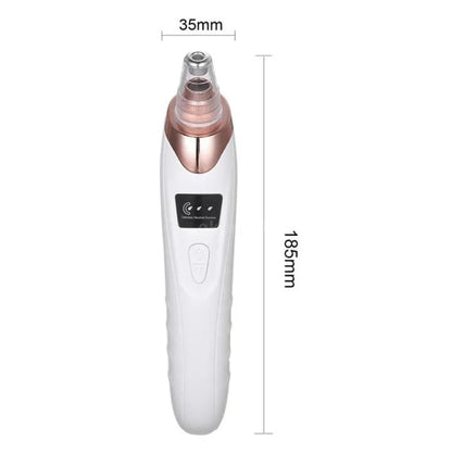 Electric Blackhead Remover Vacuum | USB Rechargeable Face Pore Cleaner with 4 Suction Heads