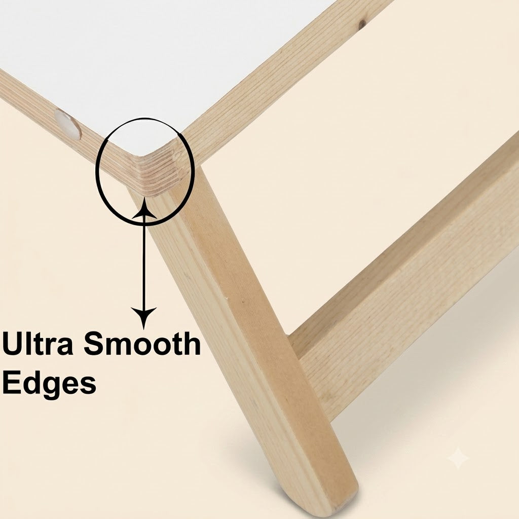 Multi-Purpose Wooden Folding Table – Portable Laptop Desk for Study, Reading &amp; Bed Use
