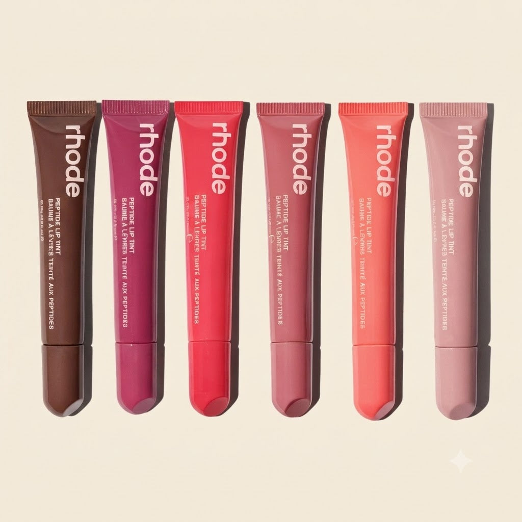 Rhode Peptide Lip Tint Pack of 8 Shades – Hydrating Glossy Lip Balm Set