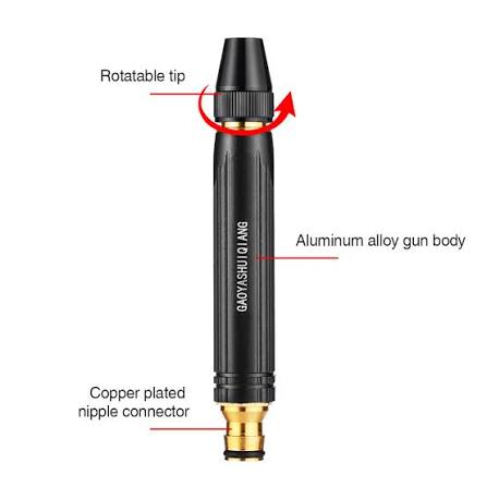 High Pressure Hose Nozzle Spray Gun | Adjustable Water Jet Nozzle with Water Stop Switch for Car Wash & Garden