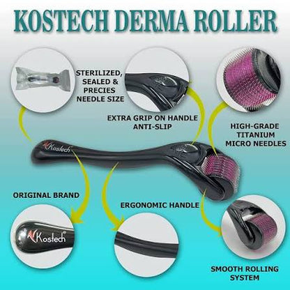 3-in-1 Facial Skincare Combo Deal – Jade Roller, Ice Roller & Derma Roller Kit for Glowing Skin