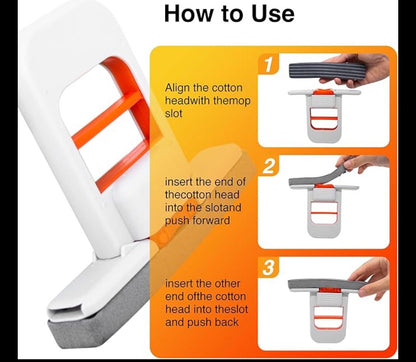Mini Foldable Desktop Mop | Portable Self-Squeeze Sponge Cleaning Mop for Kitchen, Bathroom & Office